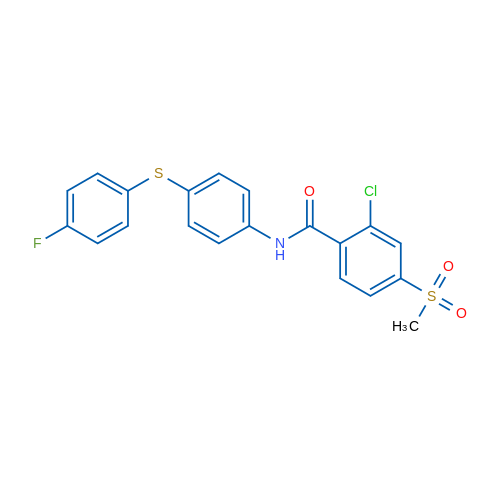 2-Chloro-N-{4-[(4-fluorophenyl)sulfanyl]phenyl}-4-methanesulfonylbenzamide 1g