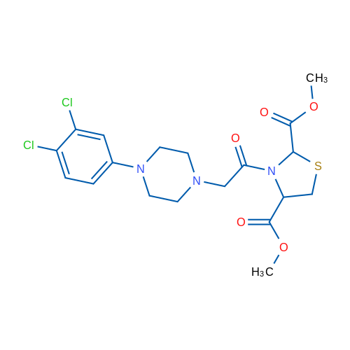 2,4-Dimethyl 3-{2-[4-(3,4-dichlorophenyl)piperazin-1-yl]acetyl}-1,3-thiazolidine-2,4-dicarboxylate 1g
