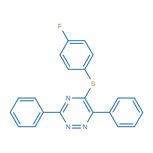 5-[(4-Fluorophenyl)sulfanyl]-3,6-diphenyl-1,2,4-triazine 1g