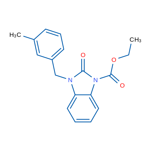 Ethyl 3-[(3-methylphenyl)methyl]-2-oxo-2,3-dihydro-1H-1,3-benzodiazole-1-carboxylate 1g