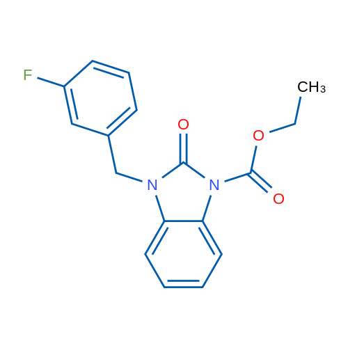 Ethyl 3-[(3-fluorophenyl)methyl]-2-oxo-2,3-dihydro-1H-1,3-benzodiazole-1-carboxylate 1g