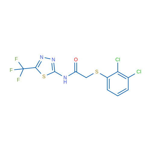 2-[(2,3-Dichlorophenyl)sulfanyl]-N-[5-(trifluoromethyl)-1,3,4-thiadiazol-2-yl]acetamide 1g