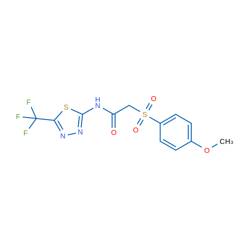 2-(4-Methoxybenzenesulfonyl)-N-[5-(trifluoromethyl)-1,3,4-thiadiazol-2-yl]acetamide 1g