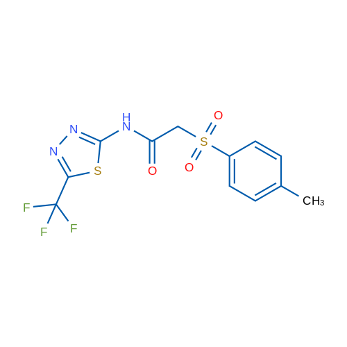 2-(4-Methylbenzenesulfonyl)-N-[5-(trifluoromethyl)-1,3,4-thiadiazol-2-yl]acetamide 1g