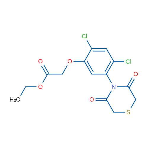 Ethyl 2-[2,4-dichloro-5-(3,5-dioxothiomorpholin-4-yl)phenoxy]acetate 1g