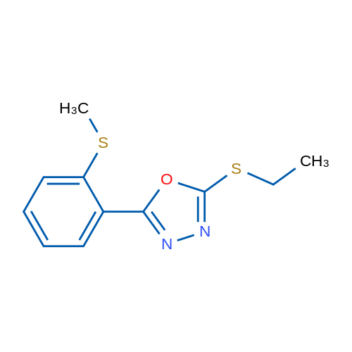 2-(Ethylsulfanyl)-5-[2-(methylsulfanyl)phenyl]-1,3,4-oxadiazole 1g