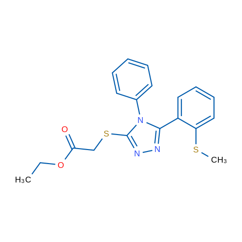 Ethyl 2-({5-[2-(methylsulfanyl)phenyl]-4-phenyl-4H-1,2,4-triazol-3-yl}sulfanyl)acetate 1g