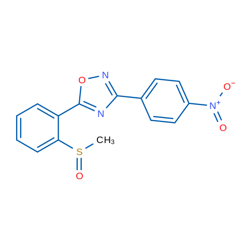 5-(2-Methanesulfinylphenyl)-3-(4-nitrophenyl)-1,2,4-oxadiazole 1g