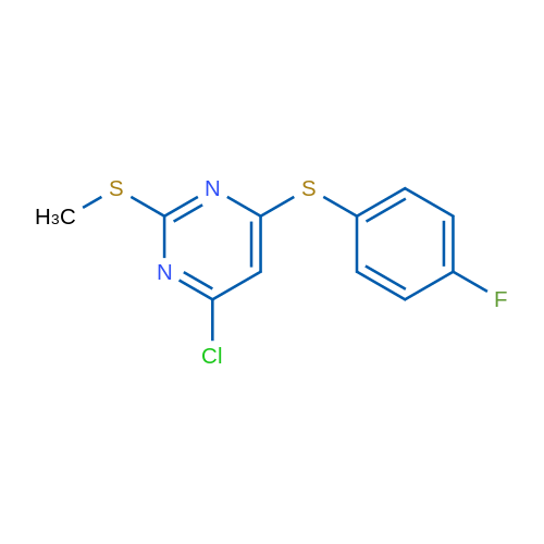 4-Chloro-6-[(4-fluorophenyl)sulfanyl]-2-(methylsulfanyl)pyrimidine 25mg