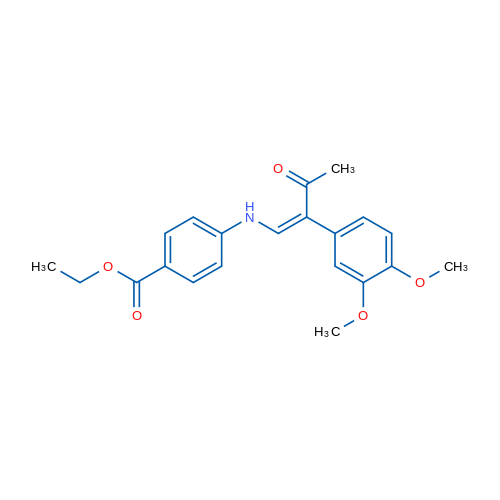 Ethyl 4-{[(1Z)-2-(3,4-dimethoxyphenyl)-3-oxobut-1-en-1-yl]amino}benzoate 1g