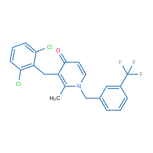 3-[(2,6-Dichlorophenyl)methyl]-2-methyl-1-{[3-(trifluoromethyl)phenyl]methyl}-1,4-dihydropyridin-4-one 1g