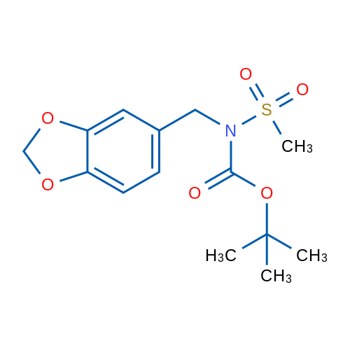 tert-Butyl N-[(2H-1,3-benzodioxol-5-yl)methyl]-N-methanesulfonylcarbamate 1g