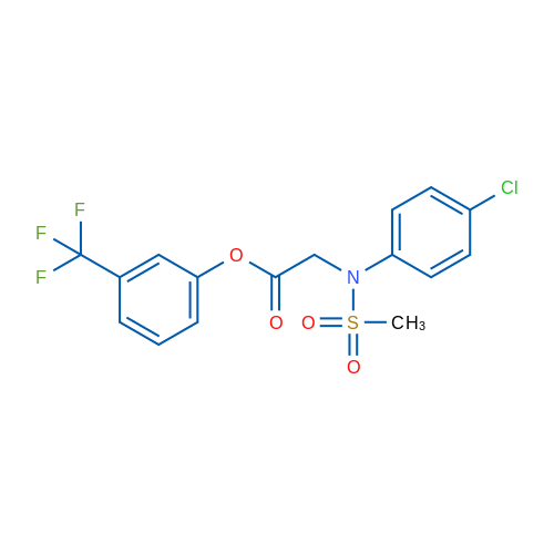 3-(Trifluoromethyl)phenyl 2-[N-(4-chlorophenyl)methanesulfonamido]acetate 1g