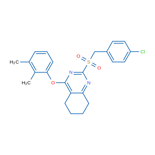 2-[(4-Chlorophenyl)methanesulfonyl]-4-(2,3-dimethylphenoxy)-5,6,7,8-tetrahydroquinazoline 1g