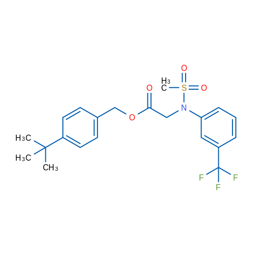 (4-tert-Butylphenyl)methyl 2-{N-[3-(trifluoromethyl)phenyl]methanesulfonamido}acetate 1g