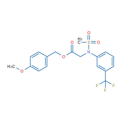 (4-Methoxyphenyl)methyl 2-{N-[3-(trifluoromethyl)phenyl]methanesulfonamido}acetate 1g