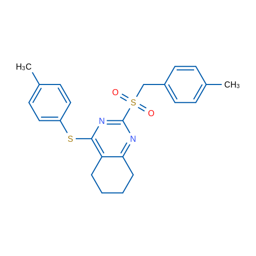 2-[(4-Methylphenyl)methanesulfonyl]-4-[(4-methylphenyl)sulfanyl]-5,6,7,8-tetrahydroquinazoline 1g