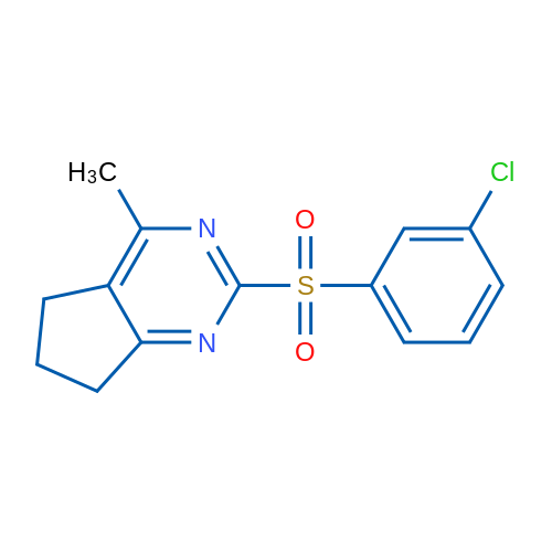 2-(3-Chlorobenzenesulfonyl)-4-methyl-5H,6H,7H-cyclopenta[d]pyrimidine 1g