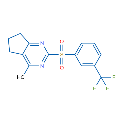 4-Methyl-2-[3-(trifluoromethyl)benzenesulfonyl]-5H,6H,7H-cyclopenta[d]pyrimidine 1g