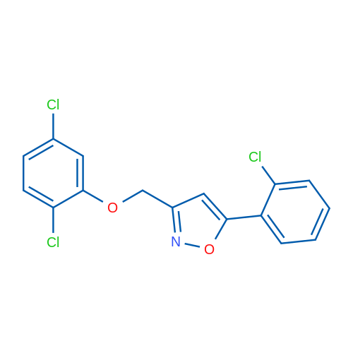 5-(2-Chlorophenyl)-3-[(2,5-dichlorophenoxy)methyl]-1,2-oxazole 1g