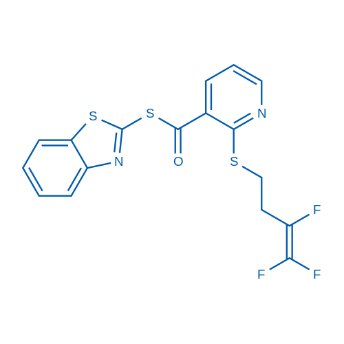 (1,3-Benzothiazol-2-ylsulfanyl)({2-[(3,4,4-trifluorobut-3-en-1-yl)sulfanyl]pyridin-3-yl})methanone 1g