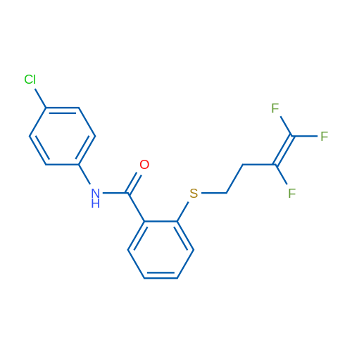 N-(4-Chlorophenyl)-2-[(3,4,4-trifluorobut-3-en-1-yl)sulfanyl]benzamide 1g