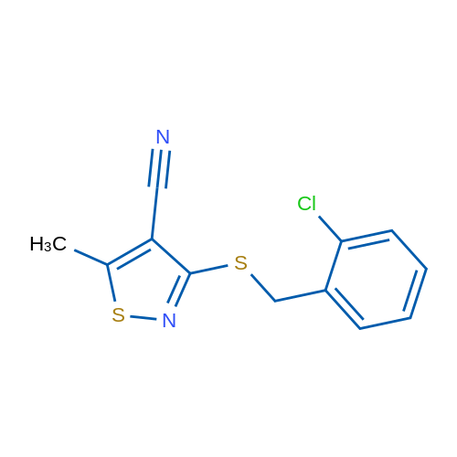 3-{[(2-chlorophenyl)methyl]sulfanyl}-5-methyl-1,2-thiazole-4-carbonitrile 1g