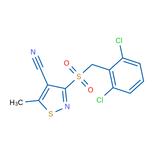 3-[(2,6-Dichlorophenyl)methanesulfonyl]-5-methyl-1,2-thiazole-4-carbonitrile 1g