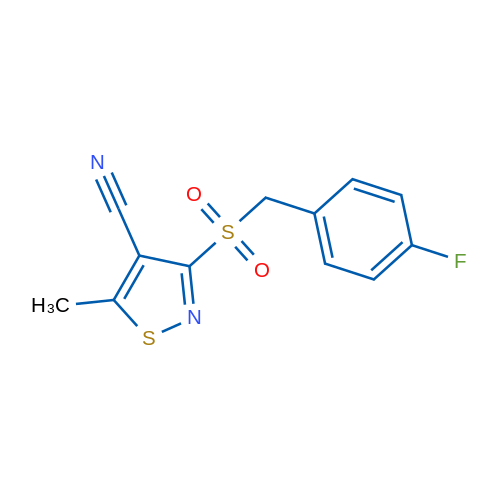 3-[(4-Fluorophenyl)methanesulfonyl]-5-methyl-1,2-thiazole-4-carbonitrile 1g