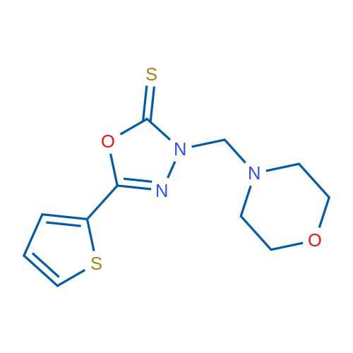 3-[(Morpholin-4-yl)methyl]-5-(thiophen-2-yl)-2,3-dihydro-1,3,4-oxadiazole-2-thione 1g