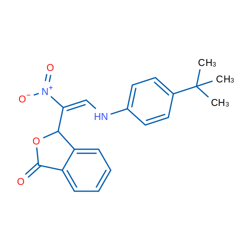 3-[(E)-2-[(4-tert-Butylphenyl)amino]-1-nitroethenyl]-1,3-dihydro-2-benzofuran-1-one 1g