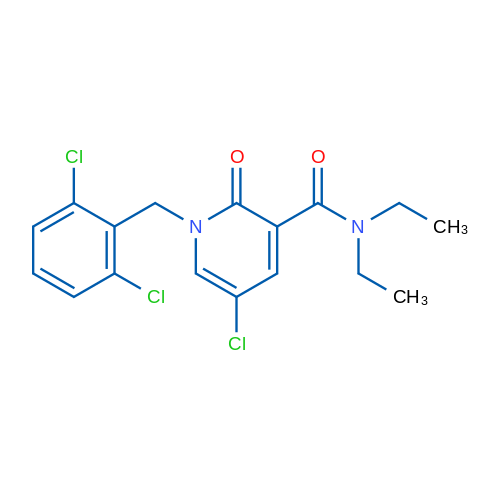 5-Chloro-1-[(2,6-dichlorophenyl)methyl]-N,N-diethyl-2-oxo-1,2-dihydropyridine-3-carboxamide 1g