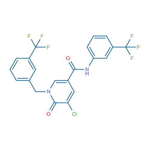 5-Chloro-6-oxo-N-[3-(trifluoromethyl)phenyl]-1-{[3-(trifluoromethyl)phenyl]methyl}-1,6-dihydropyridine-3-carboxamide 1g