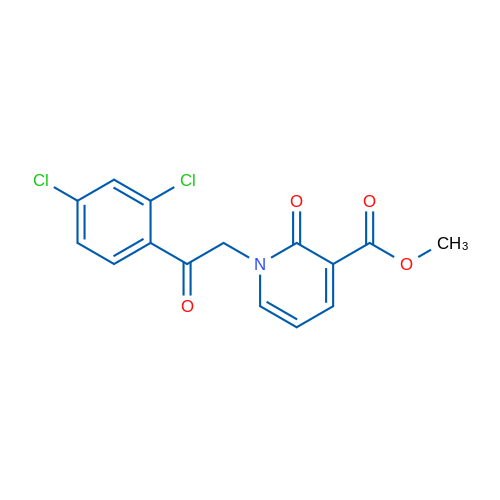 Methyl 1-[2-(2,4-dichlorophenyl)-2-oxoethyl]-2-oxo-1,2-dihydropyridine-3-carboxylate 1g