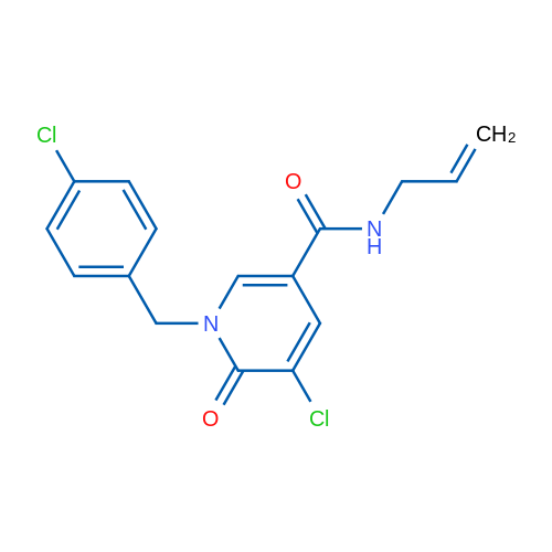 5-Chloro-1-[(4-chlorophenyl)methyl]-6-oxo-N-(prop-2-en-1-yl)-1,6-dihydropyridine-3-carboxamide 1g