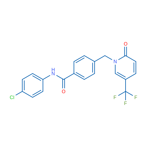 N-(4-Chlorophenyl)-4-{[2-oxo-5-(trifluoromethyl)-1,2-dihydropyridin-1-yl]methyl}benzamide 1g