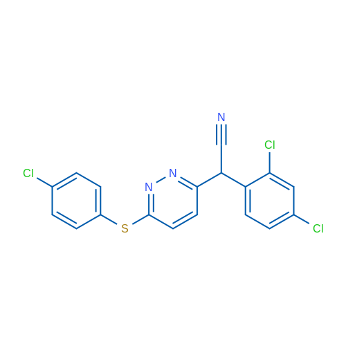 2-{6-[(4-chlorophenyl)sulfanyl]pyridazin-3-yl}-2-(2,4-dichlorophenyl)acetonitrile 1g