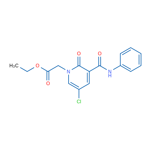 Ethyl 2-[5-chloro-2-oxo-3-(phenylcarbamoyl)-1,2-dihydropyridin-1-yl]acetate 1g