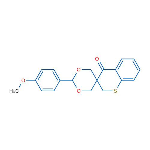 6'-(4-Methoxyphenyl)-2,4-dihydrospiro[1-benzothiopyran-3,3'-[1,5]dioxane]-4-one 1g