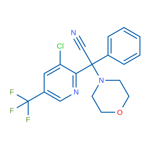 2-[3-Chloro-5-(trifluoromethyl)pyridin-2-yl]-2-(morpholin-4-yl)-2-phenylacetonitrile 1g