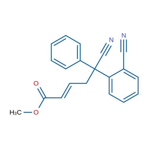 Methyl (2E)-5-cyano-5-(2-cyanophenyl)-5-phenylpent-2-enoate 1g