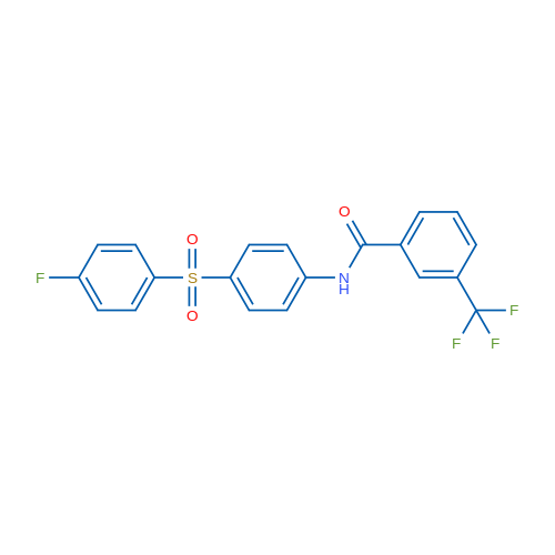 N-[4-(4-Fluorobenzenesulfonyl)phenyl]-3-(trifluoromethyl)benzamide 1g