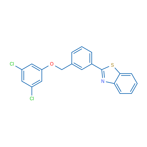 2-{3-[(3,5-dichlorophenoxy)methyl]phenyl}-1,3-benzothiazole 1g