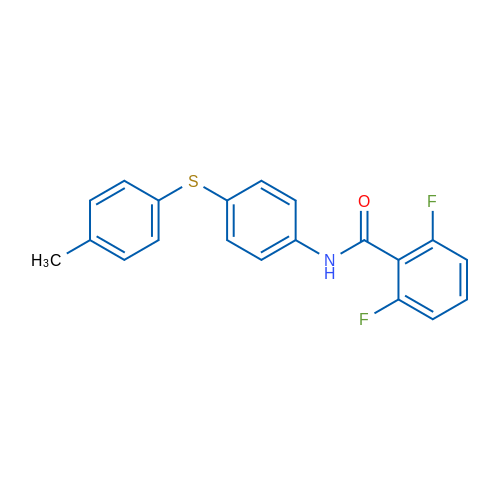 2,6-Difluoro-N-{4-[(4-methylphenyl)sulfanyl]phenyl}benzamide 1g