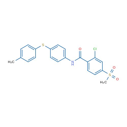 2-Chloro-4-methanesulfonyl-N-{4-[(4-methylphenyl)sulfanyl]phenyl}benzamide 1g