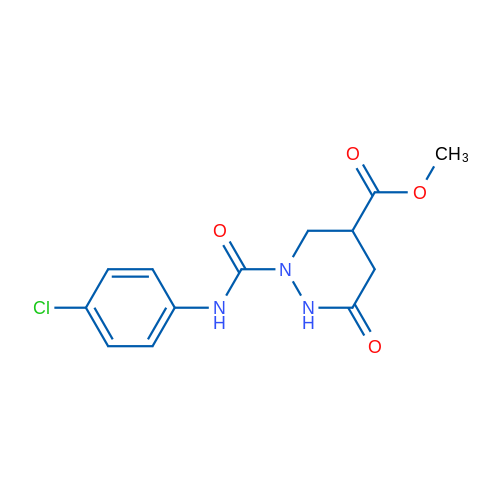 Methyl 2-[(4-chlorophenyl)carbamoyl]-6-oxo-1,2-diazinane-4-carboxylate 1g