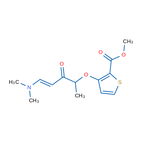 Methyl 3-{[(4E)-5-(dimethylamino)-3-oxopent-4-en-2-yl]oxy}thiophene-2-carboxylate 1g