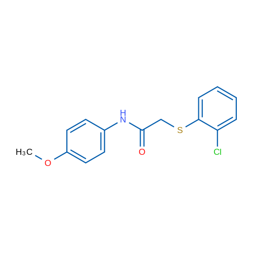 2-[(2-Chlorophenyl)sulfanyl]-N-(4-methoxyphenyl)acetamide 1g