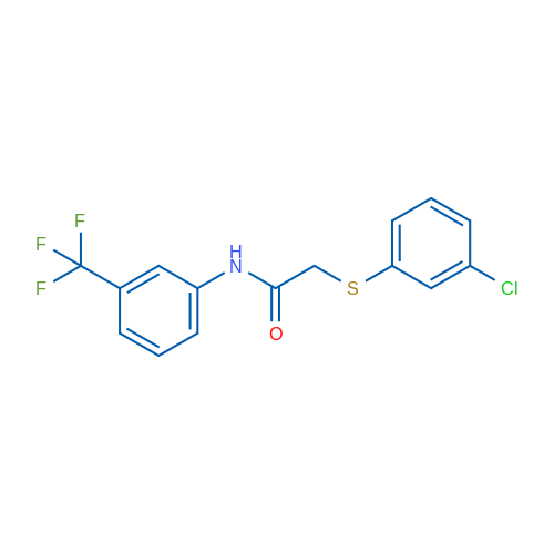 2-[(3-Chlorophenyl)sulfanyl]-N-[3-(trifluoromethyl)phenyl]acetamide 1g