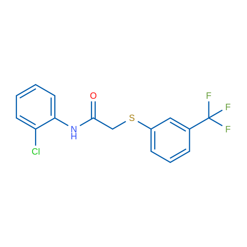 N-(2-Chlorophenyl)-2-{[3-(trifluoromethyl)phenyl]sulfanyl}acetamide 1g